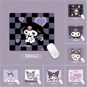 Tapis de souris dessin animé Kuromi petit tapis de bureau filles joli tapis de souris antidérapant 30 * 25 cm 