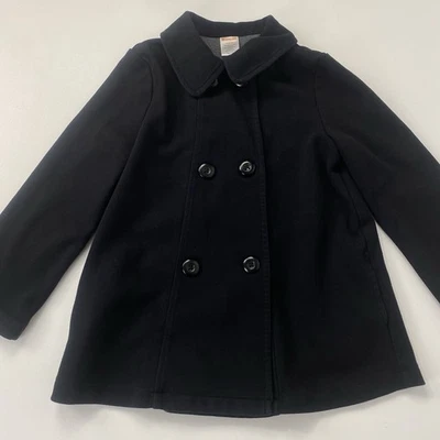 Gymboree Pea Coat Girls Size Small (5-6) Black Pockets Double Breasted Jacket - Image 1 of 4