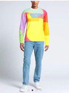 Neu mit Etikett Moschino Couture Shirt Neon Color Block 38 - Bild 1 von 9