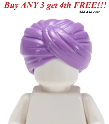 ☀️NEW LEGO Minifigure Minifig Headgear Head Cover Hat Turban Purple  - Image 1 of 2