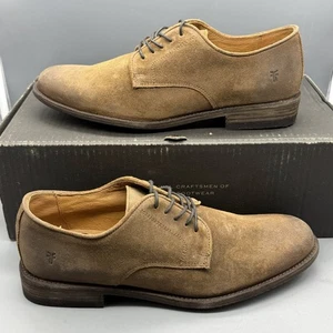 Frye Tyler Flex Oxford Herren Größe 10 M Rinde Braun Wildleder Leder Elegant Schuhe Neu mit Karton! - Bild 1 von 15