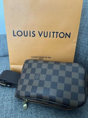 Louis Vuitton Damier Jeronimos Crossbody Bag PVC Leather Brown Used - Image 1 of 4