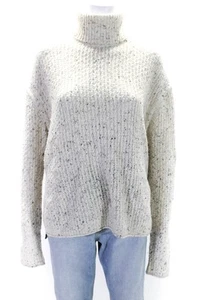 J Brand Womens Wool Blend Knit Pullover Turtleneck Sweater Top Beige Size M - Picture 1 of 6