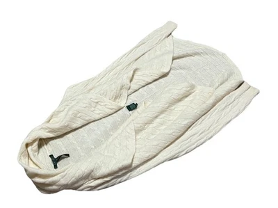 Cárdigan Ralph Lauren Marfil Drapeado Frontal S/M Suéter Abierto Mezcla Lana Cachemira Foto 1 de 4