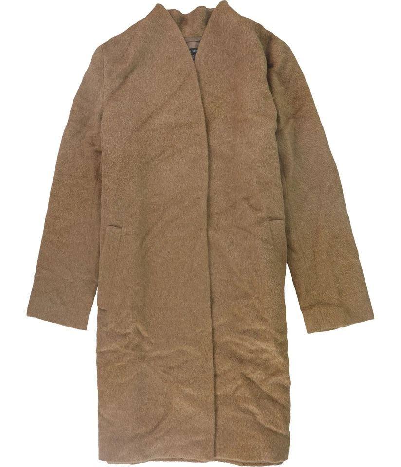 Eileen Fisher женщин стойка воротник пальто, коричневый, маленький - Изображение 1 из 1