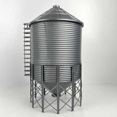 New Ray Hopper Grain Bin Silo Farm Barn Toy 10" Tall Plastic 1/64 Scale Model - Image 1 of 4