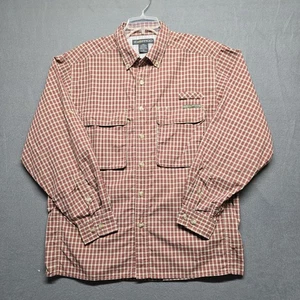 exofficio mens fishing shirt button up vented plaid size M - Picture 1 of 11