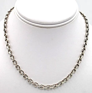 Tiffany & Co Sterling Silver 925 Heavy Link 6 mm Chain 16 inch Necklace Italy - Picture 1 of 5