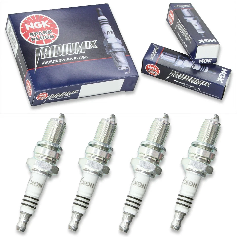 4pcs 01-09 Kawasaki KLR650 NGK Iridium IX Spark Plugs 651cc 39ci KLR650A Kit or - Image 1 of 4