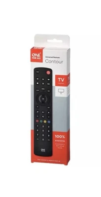 One For All URC1210 Contour TV Universal Remote Control - Black - Image 1 of 4