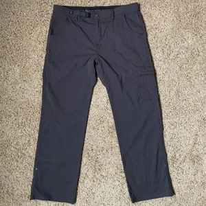 Herren Prana Hose Zion dunkelgrau Größe XL Stretch Nylon Roll Up - Bild 1 von 9