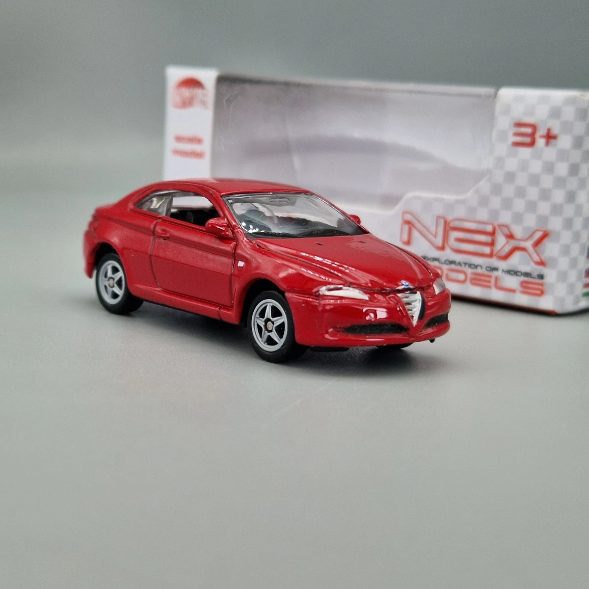 Welly Alfa Romeo GT Red Die-Cast Model Car - 1/60-1/64 Scale, Metal & Plastic, ~7cm, New In Box