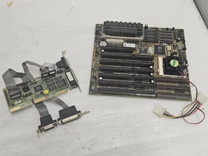 Gigabyte GA-486VS + AMD Am486DX4-100MHz + 32MB SIMM + IO Card ISA, WORKING - Picture 1 of 15