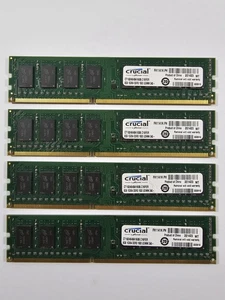 32GB (4x8GB) Crucial CT102464BA160B PC3-12800 DDR3-1600 SDRAM, 1600 MHz RAM - Picture 1 of 7