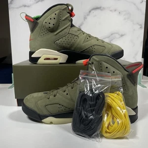 Jordan 6 Retro SP x Travis Scott Olive 2019 CN1084-200 Size 8.5 Men's - Picture 1 of 7