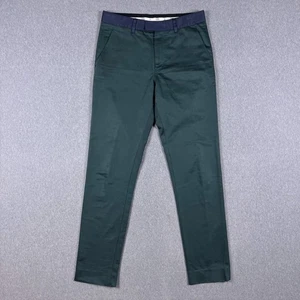 Opening Ceremony Pants Mens 31x31 Blue Green Colorblock Chino Slim Made in USA - Picture 1 of 14