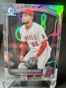 Christian Moore 2025 Bowman Chrome BCP-107 LAVA REFRACTOR 377/399 - Picture 1 of 2