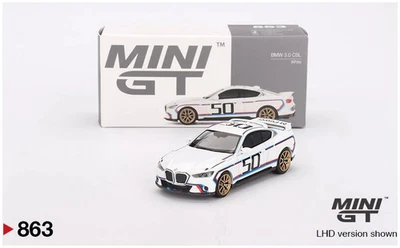Mini GT MGT00863LHD BMW 3.0 CSL White Die Cast 1/64 - Immagine 1 di 3