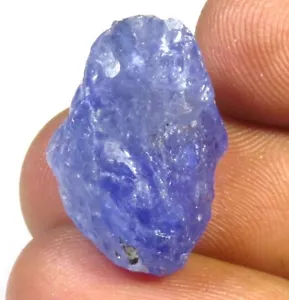 Pietra preziosa tanzanite blu africano grezza 18 carati naturale tanzanite grezza 18 x 12 mm F-129 - Foto 1 di 8