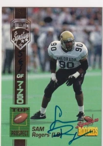 1994 SIGNATURE ROOKIES /7750 RC SAM ROGERS COLORADO AUTO ROOKIE JC-1224 - Picture 1 of 2