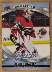 2023-24 Upper Deck MVP Rookies Ice Battles #227 Jaxson Stauber Chicago (RC) - Picture 1 of 2