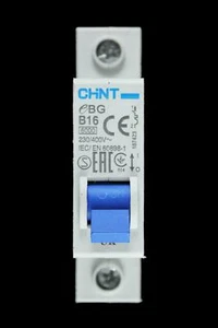 CHINT 16 AMP CURVE B 6kA MCB SCHUTZSCHALTER EBG 187423 - Bild 1 von 7