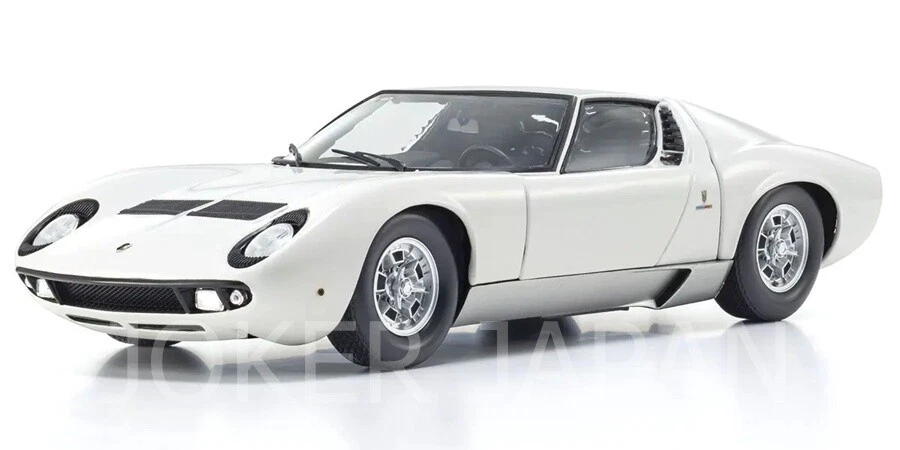 Kyosho Original 1/18 Lamborghini Miura P400 White Diecast Miniature Car KS08314W
