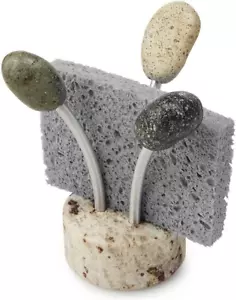 Natural Granite Sponge Holder with Aluminum Accents - Fast Drying Sponge System  - Picture 1 of 8