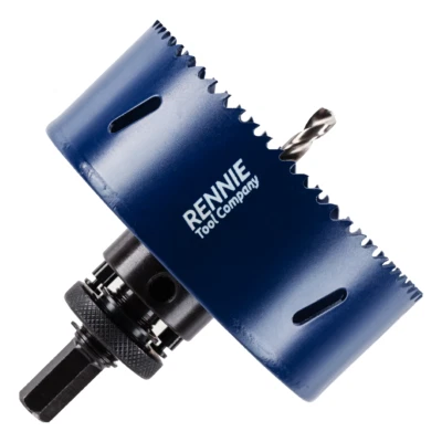 105mm Hole Saw HSS M35 Cobalt Bi-Metal Cutter Bit With Adapter & Pilot Drill - Image 1 of 4