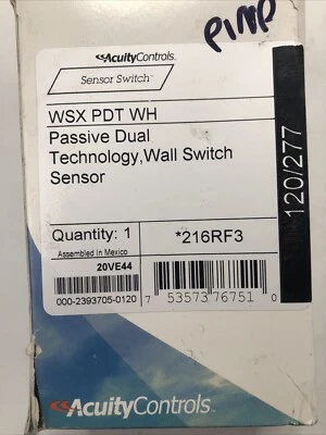ACUITY Controls SENSOR SWITCH 216RF3 WSX PDT  WH 2  WALL 120/277v - Image 1 of 4