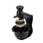 Men Shaving Kit Bristle Hair Brush Holder Brush Soap Bowl Mug Cup Set X1X2