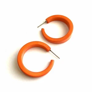 Pendientes de aro de lola de onda naranja - Imagen 1 de 9