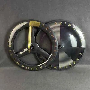 700C Carbon Front 3 Spokes Rear Disc Wheelset for Road Time Trial Track TT Bike - Picture 1 of 11