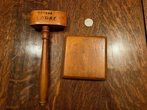 Masones Logia Mazo y Bloque Masónico (3) Maul Mallet Masones Juez Subasta - Imagen 1 de 8