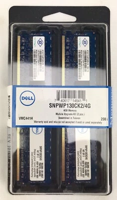 BRAND NEW OEM DELL SNPWP130CK2/4G (2X2GB) PC2 5300P 667MHZ SERVER MEMORY KIT - Image 1 of 3