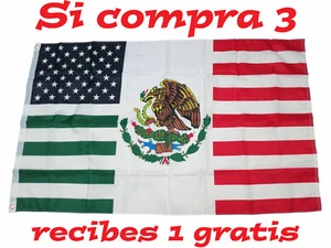 USA Mexico Friendship American Mexican Combination 3x5 Banner Flag 100D - Picture 1 of 3