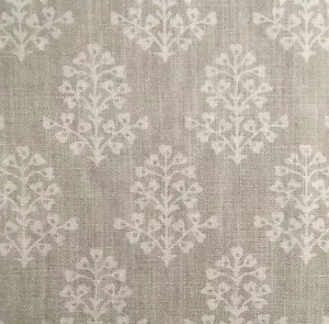 1.7 meters x ANDREW MARTIN "Sprig" Linen fabric Stone - Picture 1 of 7