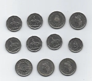 ARGENTINA 11 COINS 1957 TO 1963 1-5-10 PESOS  EXCELLENT COND FREE USA SHIPPING - Picture 1 of 2