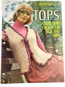 Tops para tejer y ganchillo en hilo Skylark Columbia Minera Folleto 2551 1972 - Imagen 1 de 4