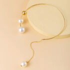 Round Bead Opening Adjustable Metal Collar Cold Wind Imitation Pearl Necklace