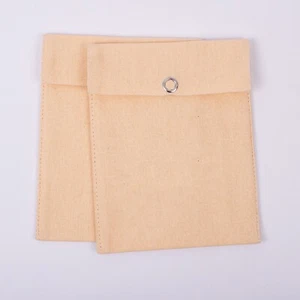 25Pcs Peach Cotton Promotional Luxury Gift Favor Small Snap Flap Pouch 4x6Inch - Picture 1 of 7