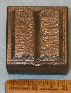 Antique Master Hob HOLY BIBLE for Masonic Stamping Die * MC Lilley PAPERWEIGHT - Picture 1 of 3