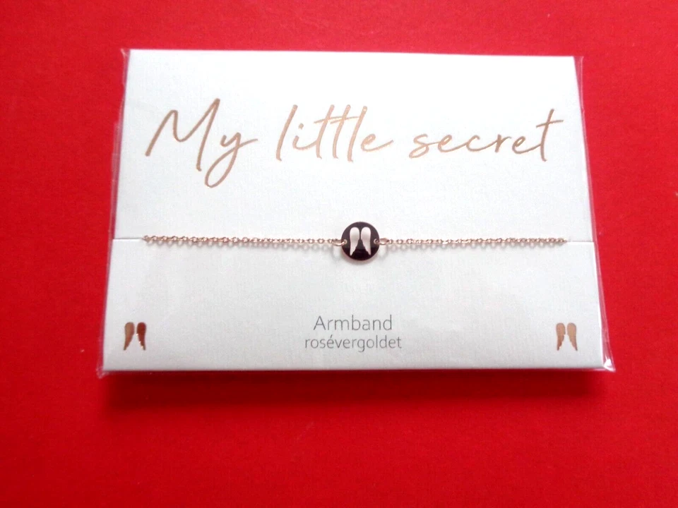 Armband Edelstahl rosevergoldet ENGELSFLÜGEL Nickelallergiefrei HCA - Bild 1 von 1