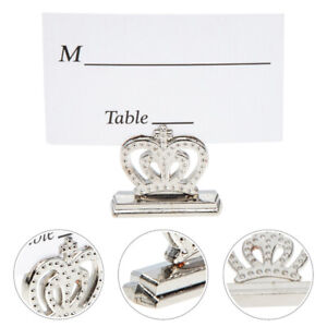  3 Pcs Wedding Place Holders Card Crown Seat Clips European Style