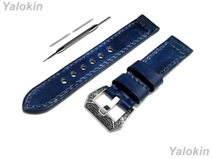 Blue Brushed Leather Band Strap for Garmin Approach S12 S42 and Venu -B20 - Picture 1 of 9