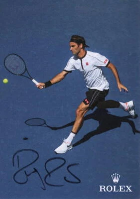 Roger Federer Signed Autograph 4x6 Photo Card - US Open & Wimbledon Champion JSA - Image 1 of 2