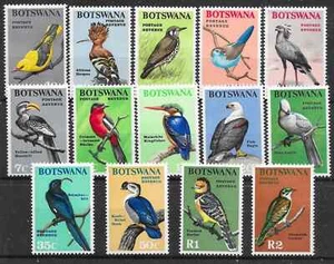 BOTSWANA SG220/33 1967 BIRDS DEFINITIVE SET MNH - Picture 1 of 1