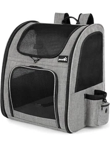 Pet Dog Carrier Backpack Portable Travel Cat Bag Comfort Breathable Mesh Soft - Picture 1 of 8