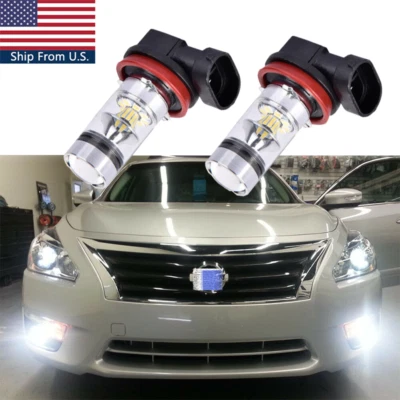 For Nissan Maxima Altima Rogue Pathfinder Front Fog Light 6000K White LED Bulbs - Image 1 of 4