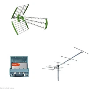Kit antenna digitale terrestre DVBT HD UHF + VHF + miscelatore Offel filtro 5G - Foto 1 di 1